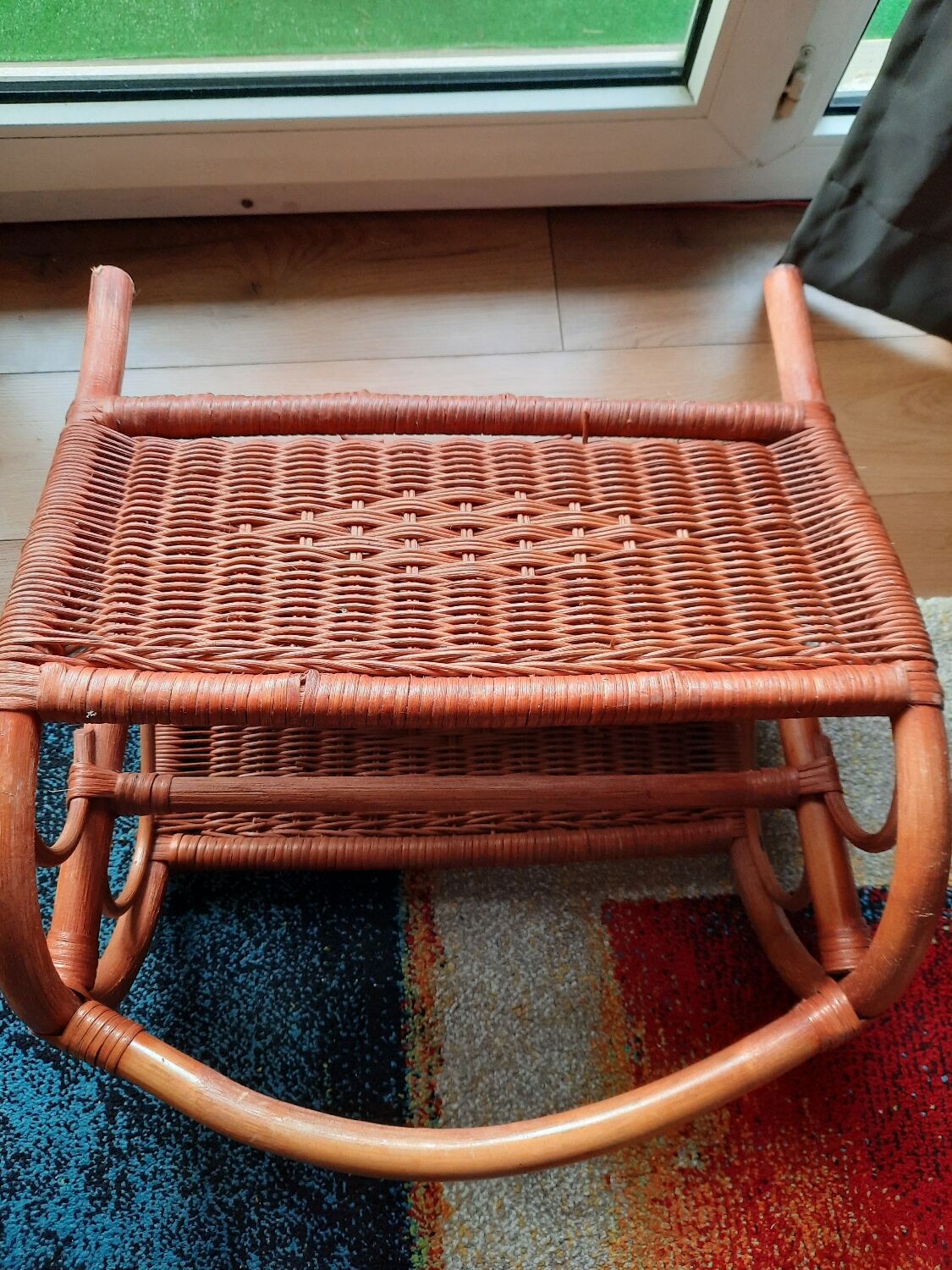 Rattan magazine holder