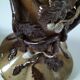 Two naturalistic stoneware vases – raised oak branches & acorns
