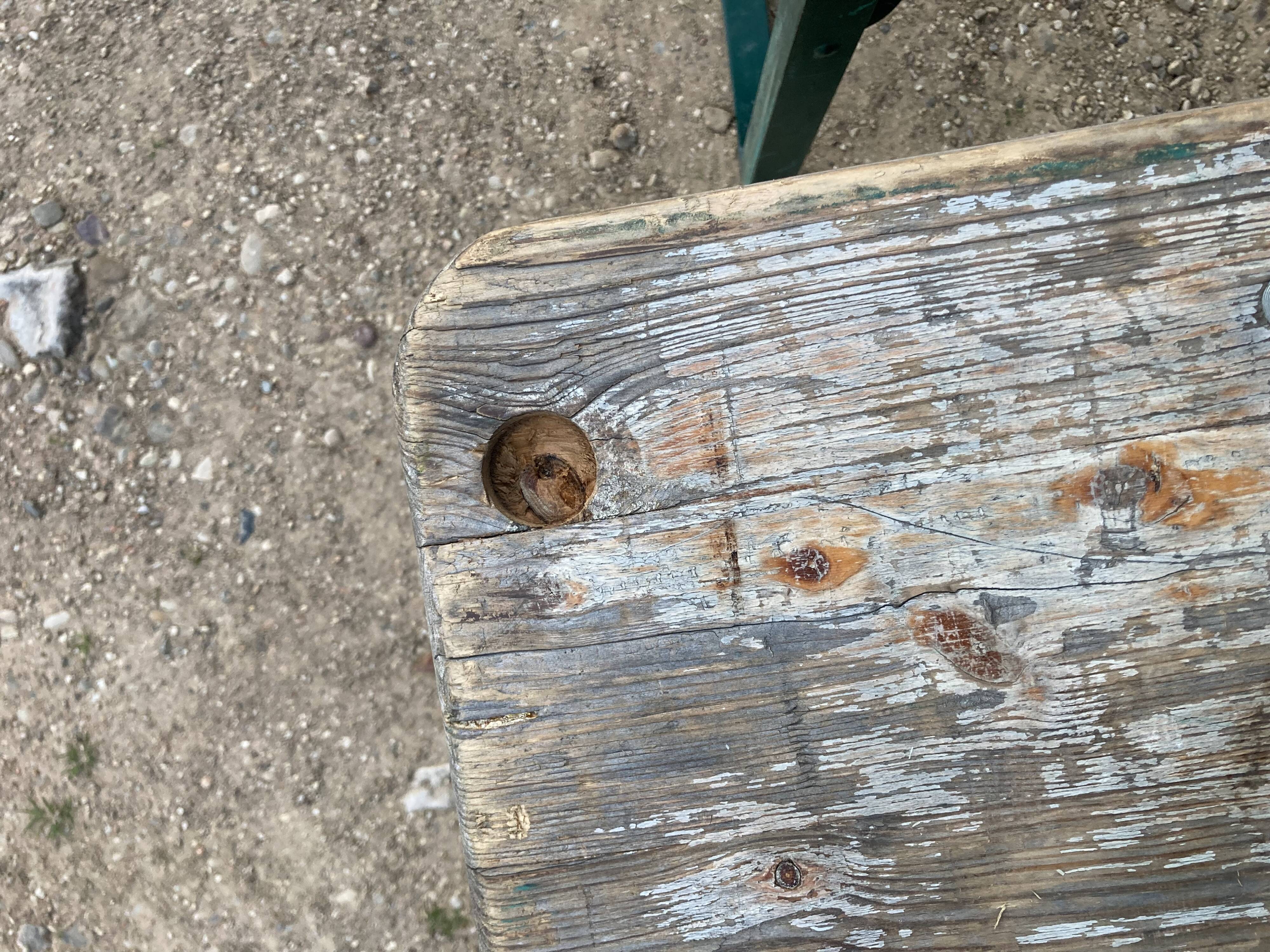 Pair of foldable benches guinguette