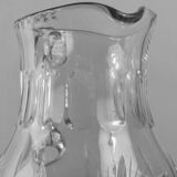 Crystal cider pitcher engraved early twentieth century