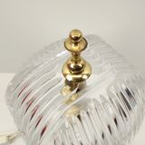 Table lamp in transparent crystal decoration flowers 28 cm