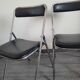 Paire de chaises pliantes skaï 70s