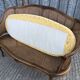 Antique Louis XV bench in solid walnut and caning