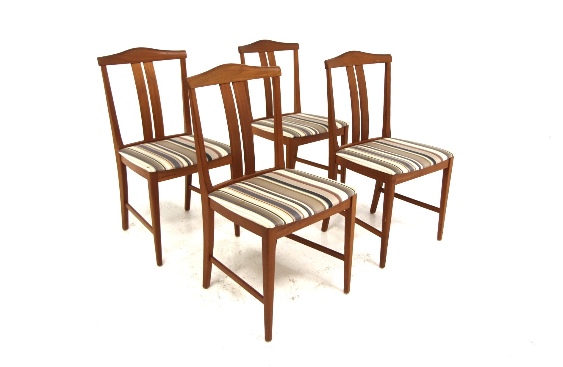 Set of 4 Scandinavian teak chairs, Karl Erik Ekselius, JOC, Sweden, 19