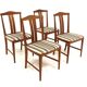 Set of 4 Scandinavian teak chairs, Karl Erik Ekselius, JOC, Sweden, 19