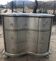 Meuble design bois noble revêtement argenté