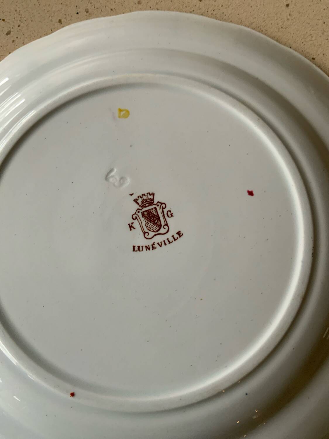 Set of 4 Lunéville plates