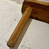 "Free Form" stool in pine – Stig Sandqvist (attr.), Sweden
