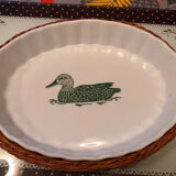 Terrine and duck dishes with basket
