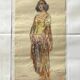 Watercolor painting charles betout (1869-1945) the egyptian french comedy