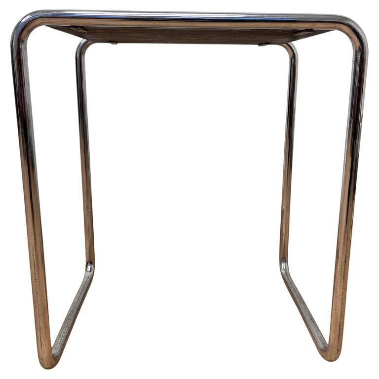 Rare Bauhaus chrome Nesting Table B9, Marcel Breuer, 1930s