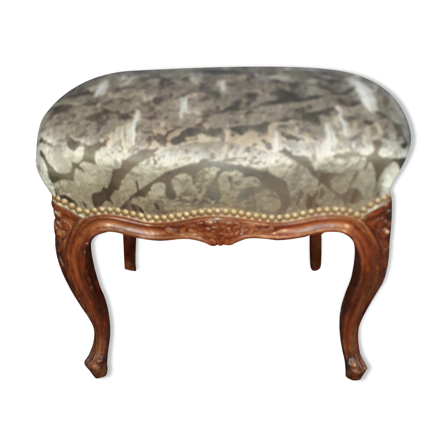 Louis XV style upholstered stool