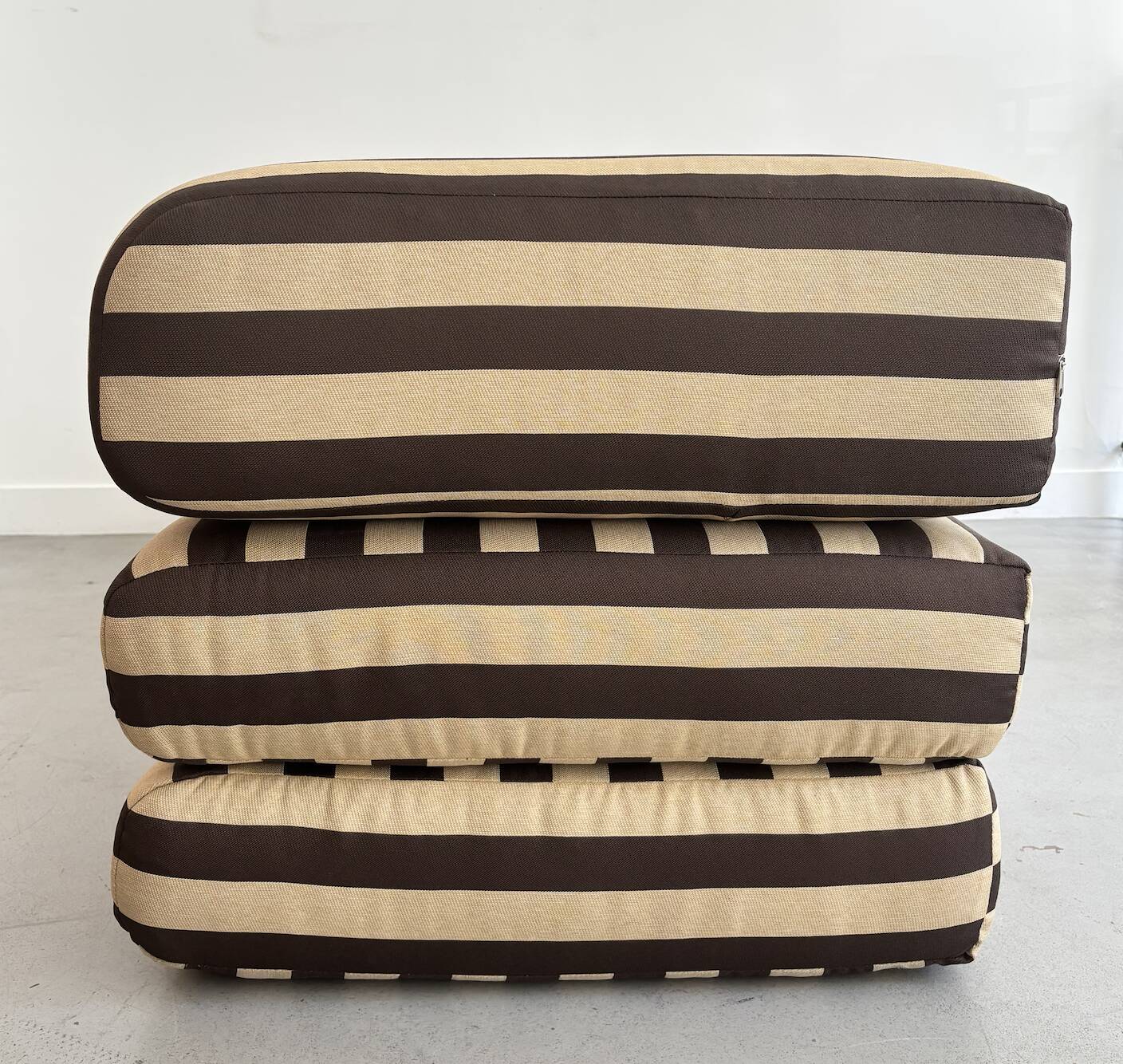 Beige and brown sofa vintage guest bed