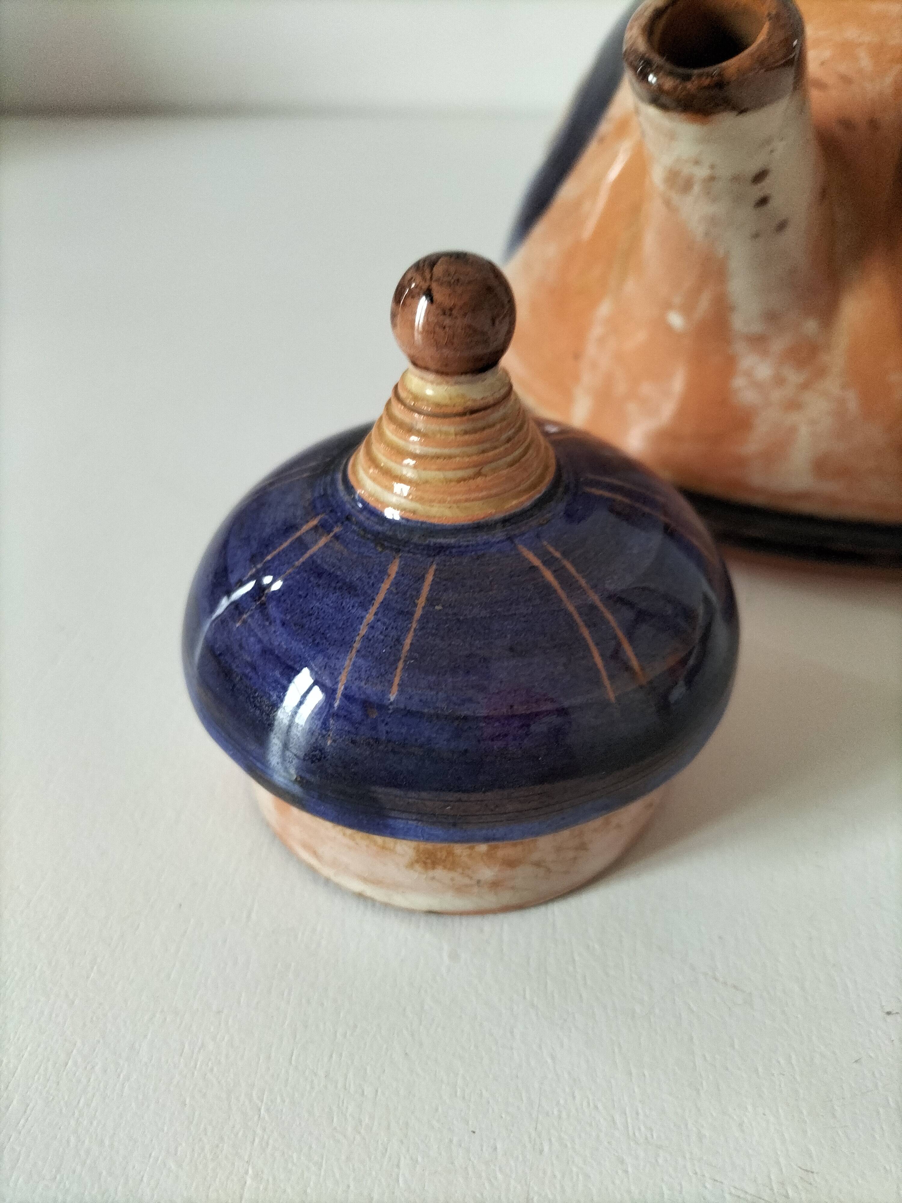 Red earthenware teapot