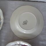 5 assiettes creuses H.Loux Sarreguemines Obernai