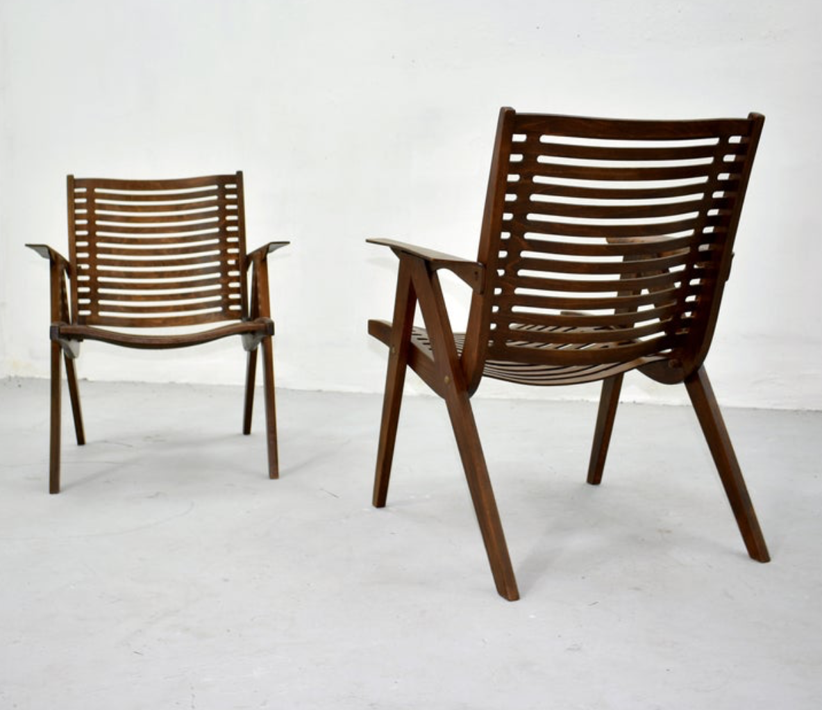 Chairs designed by Niko Kralj produced by Stol Slovenia
