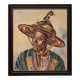 Large portrait of a Beninese man in traditional hat by Pierre Matossy (1891-1969)