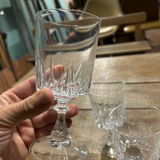 Set of 3 crystal glasses Louvre model