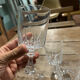 Set of 3 crystal glasses Louvre model