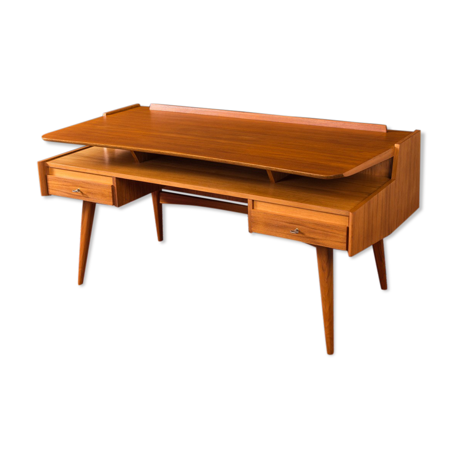 Walnut desk by WK Möbel from the 1950s