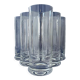 Suite of six glasses with orangeade, long drink, water or table in colorless crystal.