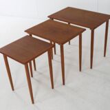 Set of 3 danish nesting tables - danish mid century modern design