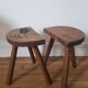 Set of 2 tripod stools