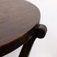 Table basse ronde Art Déco bois foncé & miroir