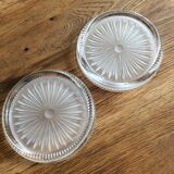 2 glass bottle bottom verlis frosted effect - bottle coaster 1930