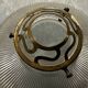 Suspension in holophane striated glass and brass support - art-deco period