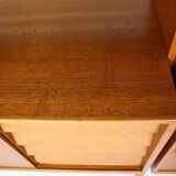 Double teak bookshelf from the 1960s.
