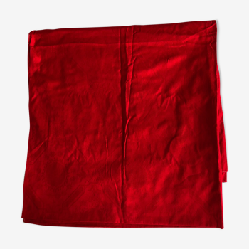 Old red tablecloth