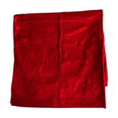 Old red tablecloth