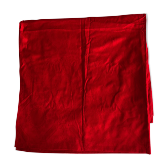 Old red tablecloth