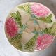 Old flat slip plate from Onnaing with floral decoration