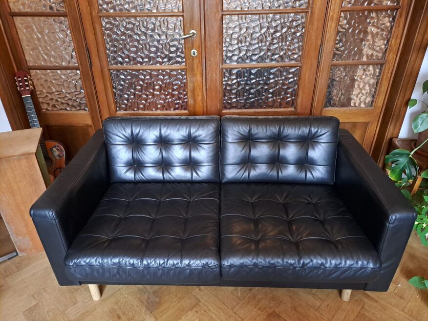 Vintage leather Ikea sofa | Selency