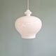 Scandinavian pendant light in white opaline, HA Jakobsson, 1960