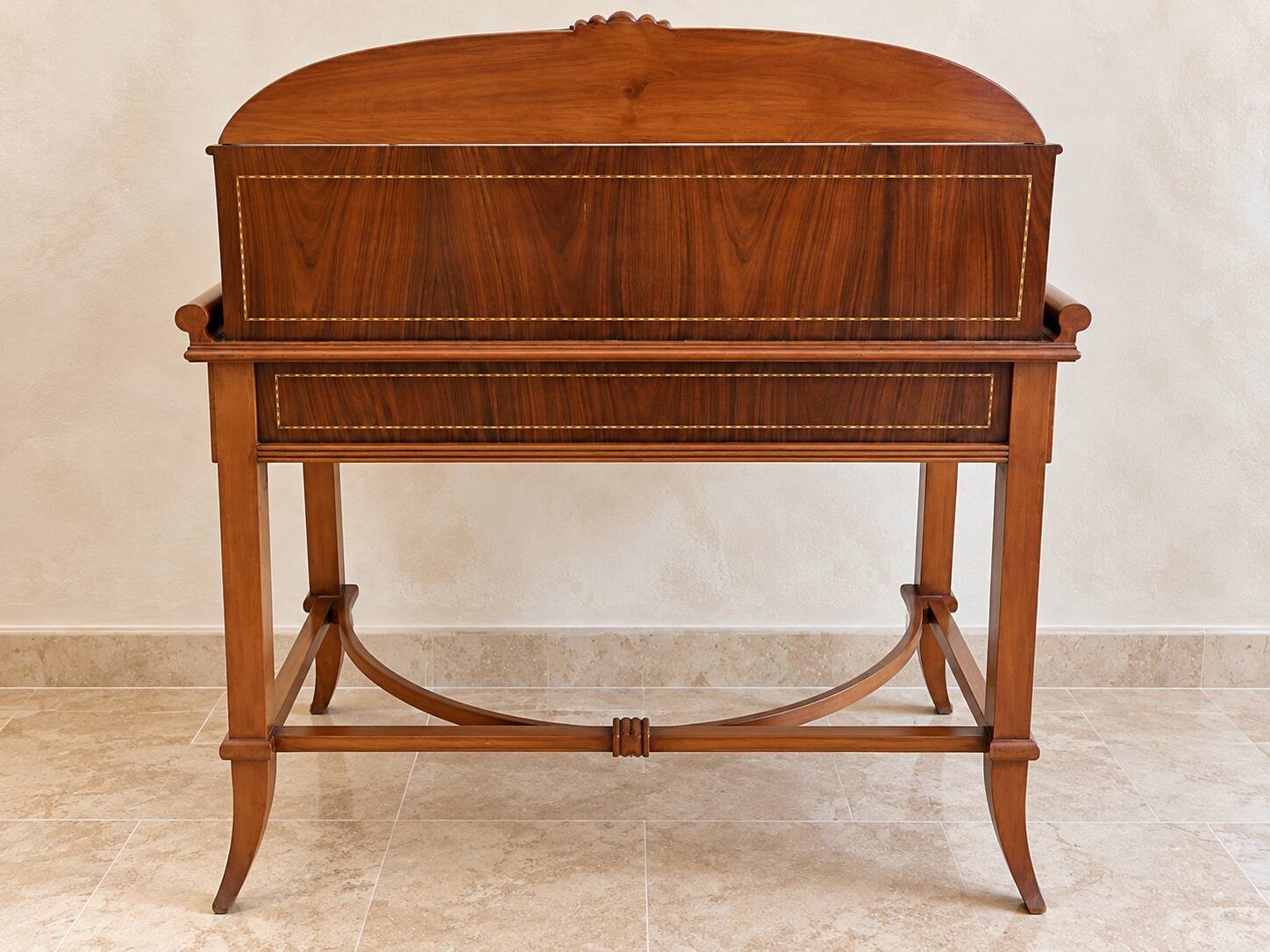 Antique wooden desk with steps and drawers – 103 cm