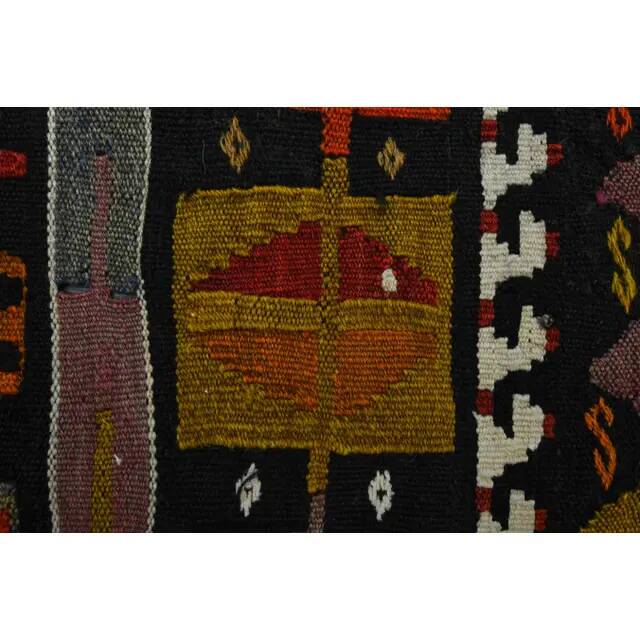 1970s Vintage Turkish Oushak Handmade Wool Cotton Brown Runner Rug 95x367