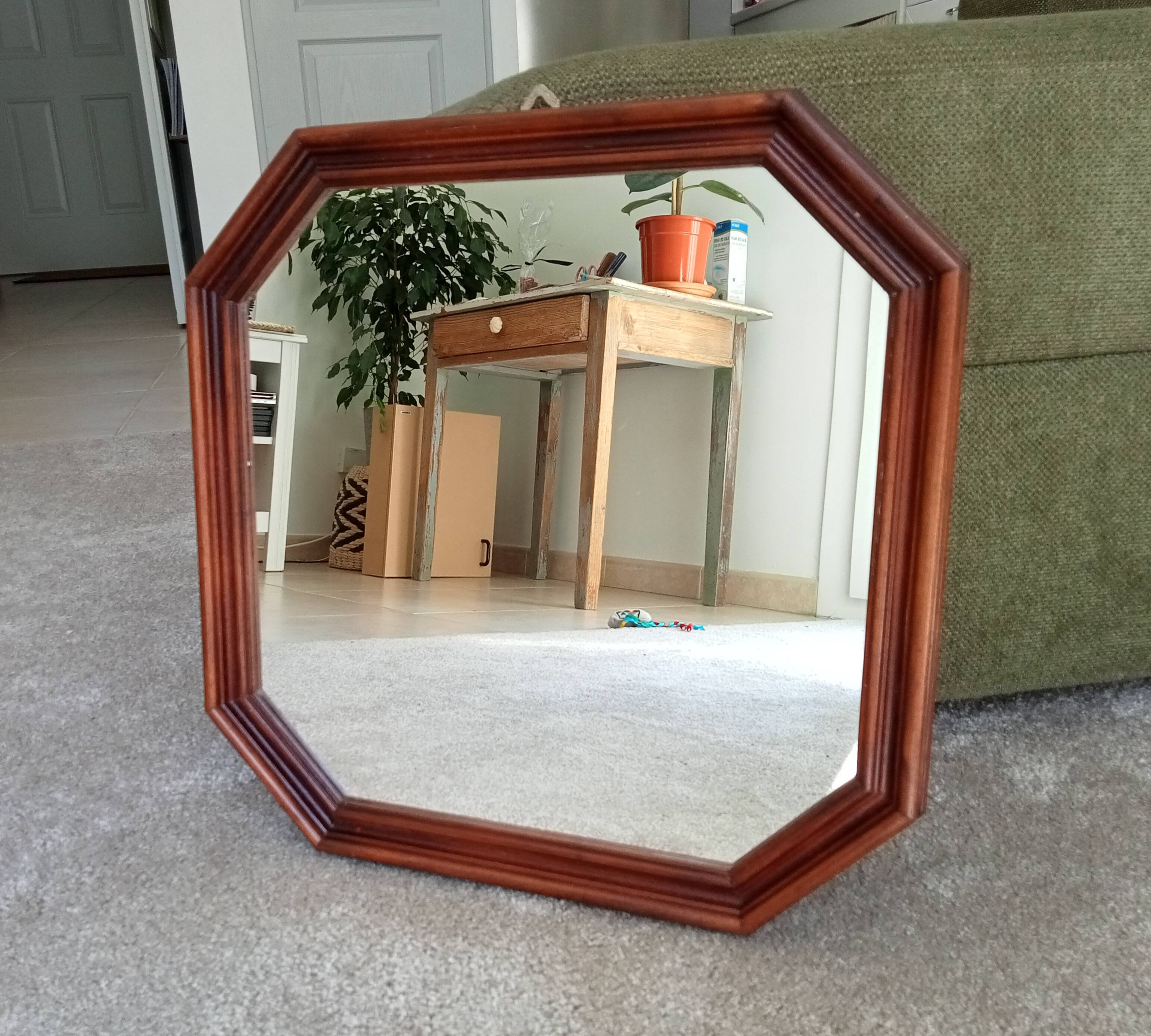 Vintage Italian octagonal mirror from the 60s
