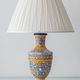 Vintage Talavera Table Lamp, Hand-Painted Ceramic, Spain