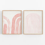 Framed set of two abstract giclee prints, 50x70