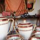 Vilatte Limoges Porcelain Coffee Service 13 Pieces, 11 People 1950
