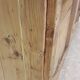 Old curved travel trunk, in pine, stripped 98x60x65