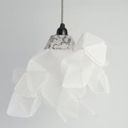 Labyrinth, Hazy, Artisan Light Sculpture with Protruding Fixture, By Republiken