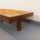 Barrois vintage shell-patterned comma coffee table in wood and ceramic.