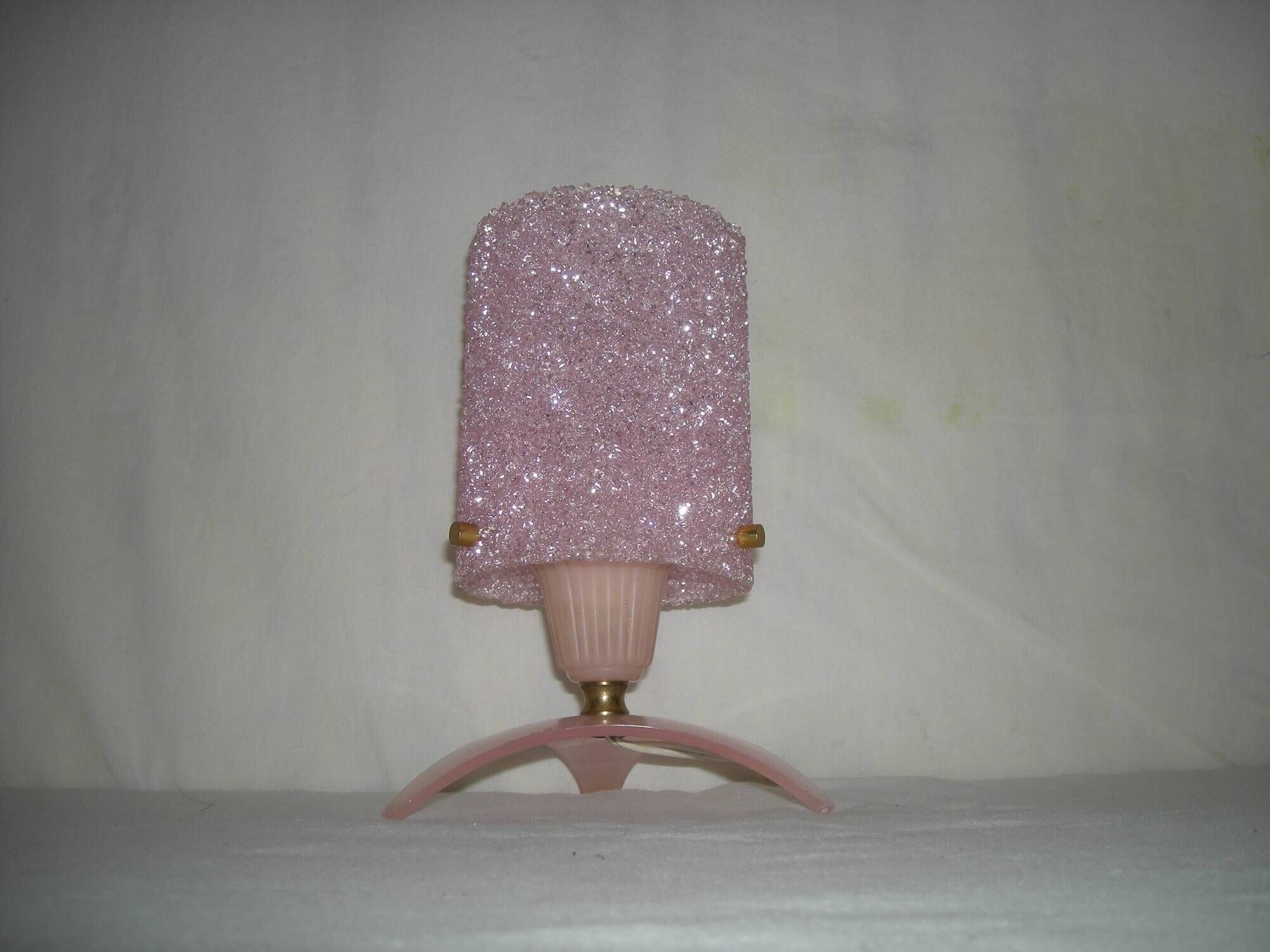 1960s crushed tripod bedside lamp