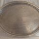 Large oval gallery serving tray in silver metal