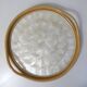 plateau rond en rotin et nacre