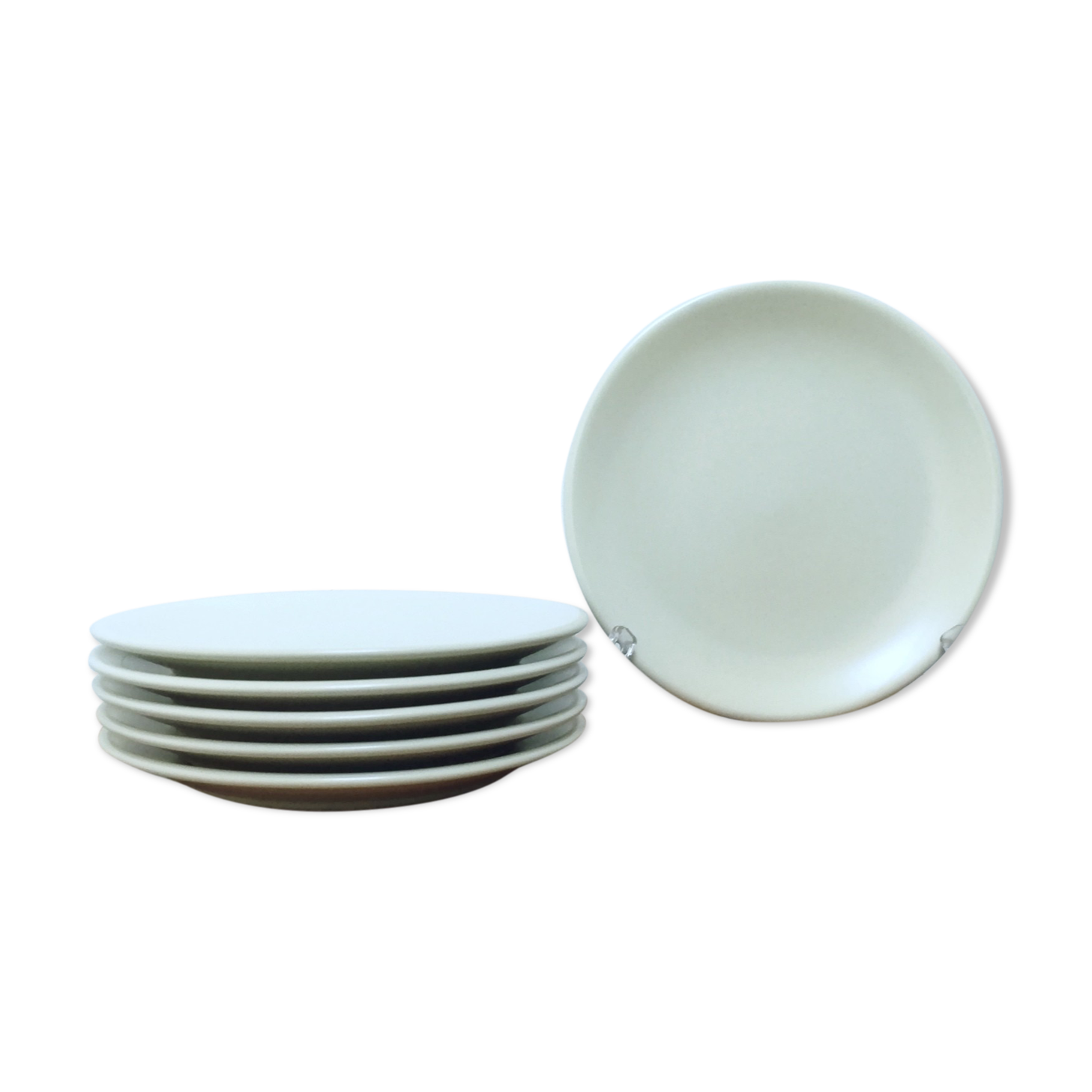 Set of 6 stoneware dessert plates